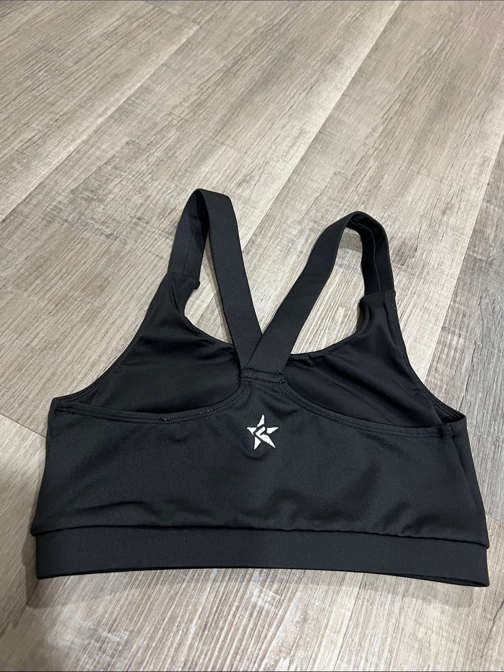 Rebel athletics sports bra size AXS color black with decal letters - Picture 2 of 4